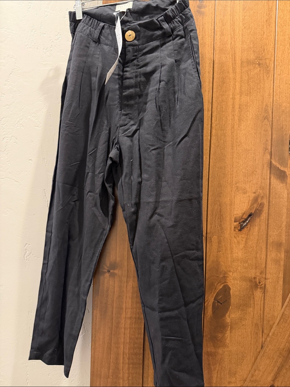Women’s Black Casual Trousers - Elastic Waist Pant